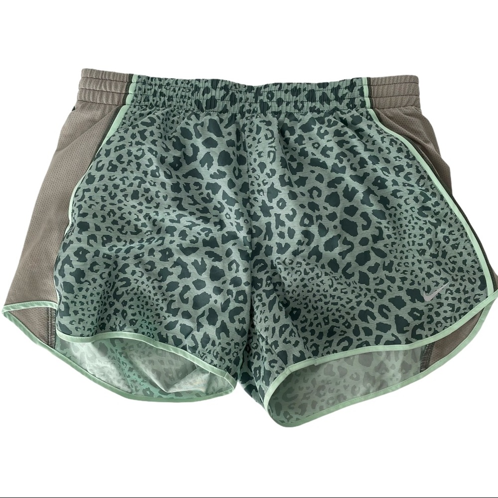 Nike Dri-Fit Green Animal Print Athletic Shorts M